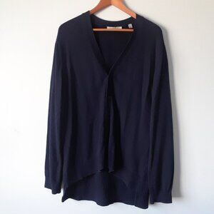 Vince Navy Blue Cotton Cardigan XL